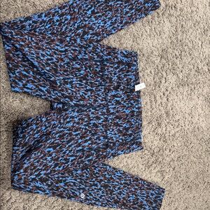 Blue and Brown Patterned Leggings